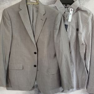 Suit jacket and button up shirt bundle